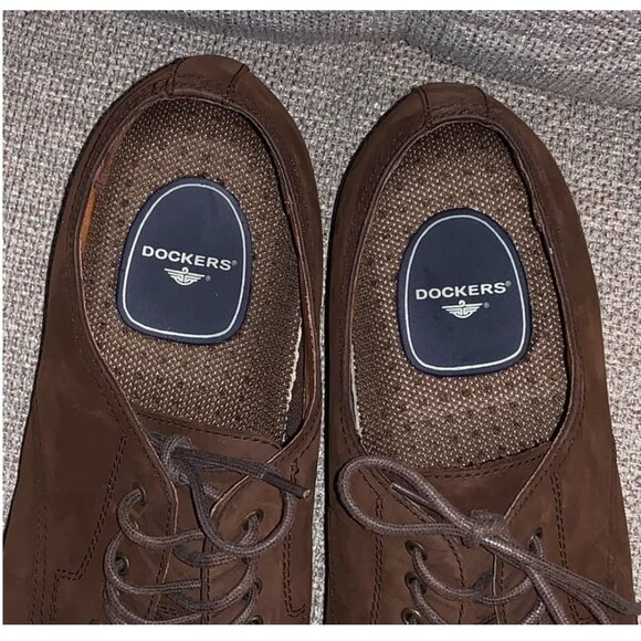 Dockers Men's Lace Up Oxford Brown Suede Leather Shoes (size 12M) 090-2908 - Picture 3 of 5